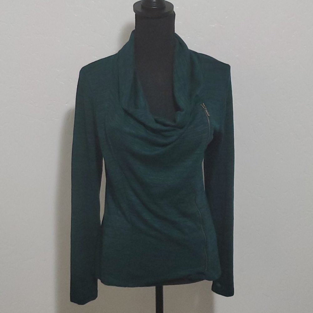 Cross wrap zipper cardigan
